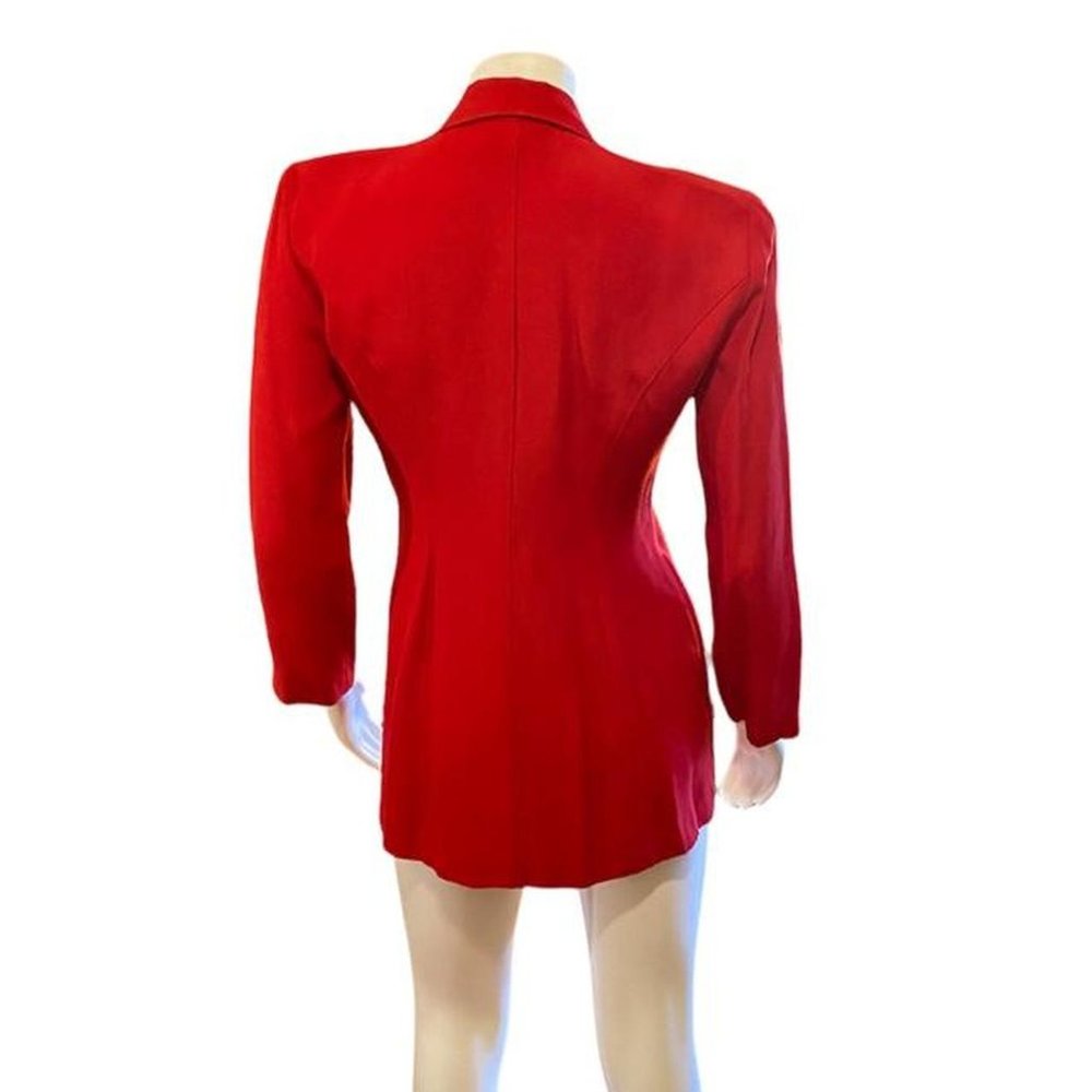 Vintage 80s/ 90s Bold Double Breasted Red and Black Blazer by Dani Michaels - Picture 2 of 4